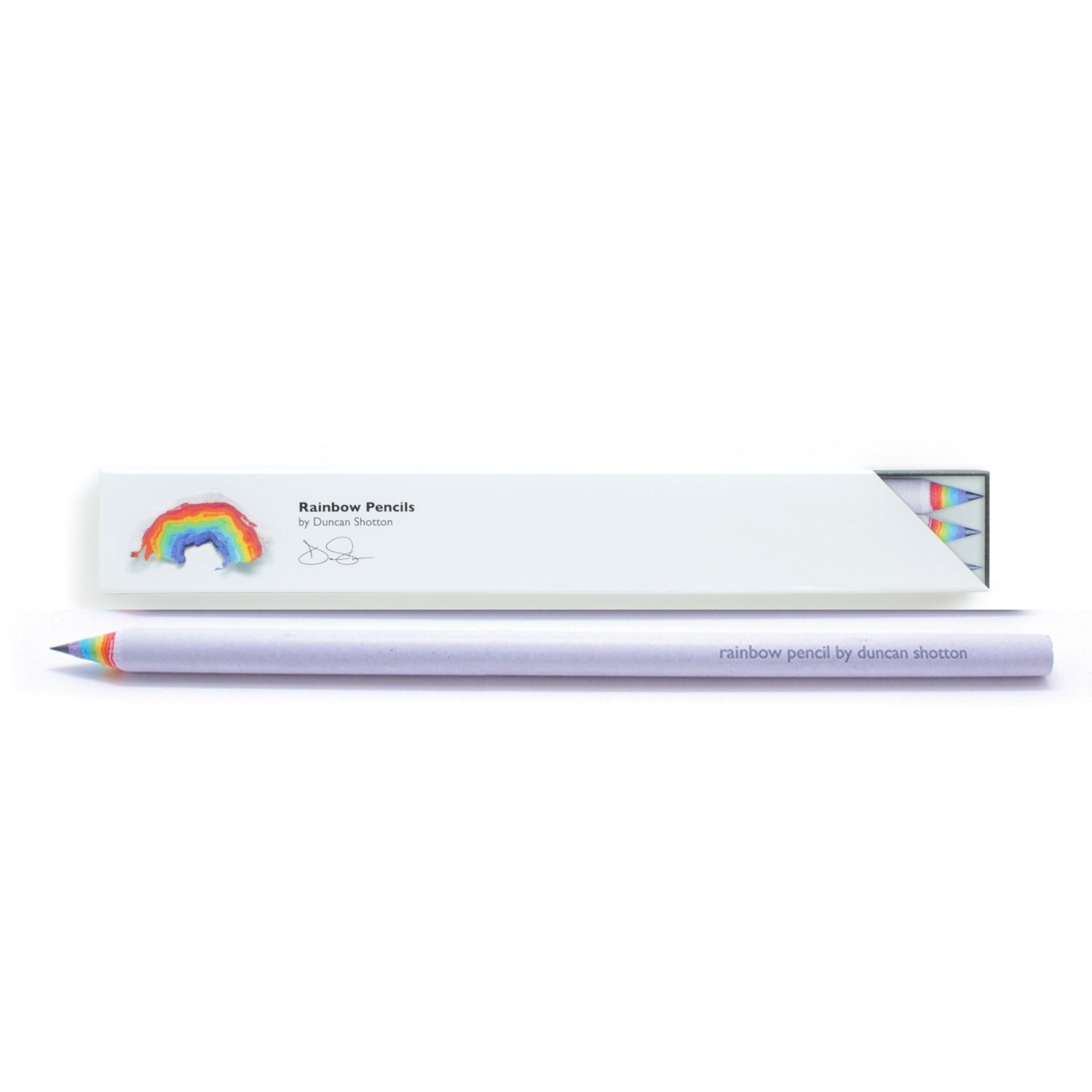 Rainbow Pencils White
